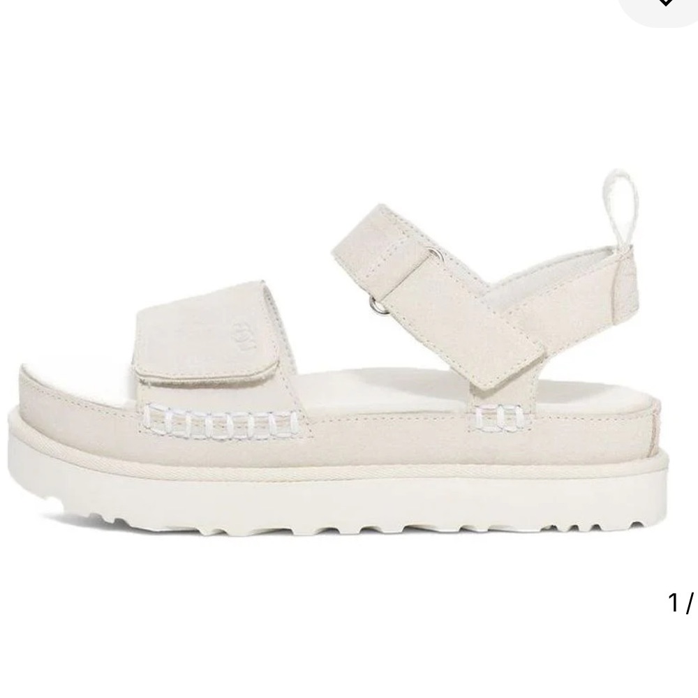 RARE UGG Women's Goldenstar Platform Sandal - White